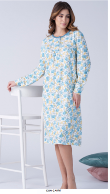 CAMICIA NOTTE DONNA M/L KF9024 Tellini S.r.l. Wholesale Clothing
