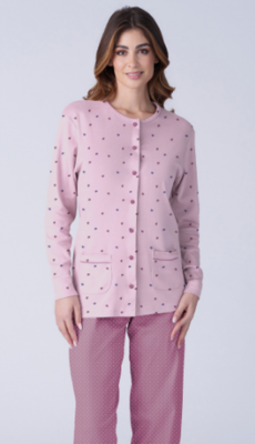 PIGIAMA APERTO DONNA M/L KF9028 Tellini S.r.l. Ingrosso Abbigliamento