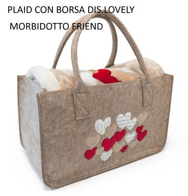 PLAID IN BORSA FELTRO MORBIDOTTO FRIEND 130X160 Tellini S.r.l. Wholesale Clothing